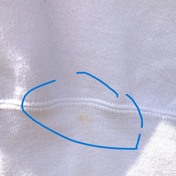 VTG TEMPLE University OWLS white sweatshirt (tag cut)  Sz L  womens pre-owned - Picture 11 of 12